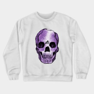 Pixelated Purple Skull Art Crewneck Sweatshirt